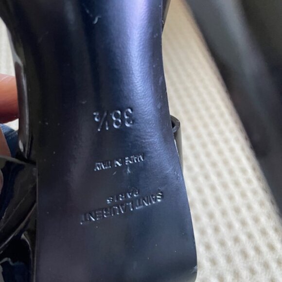 YSL Tribute Patent Leather T-Strap Platform Sandal - Picture 6 of 6